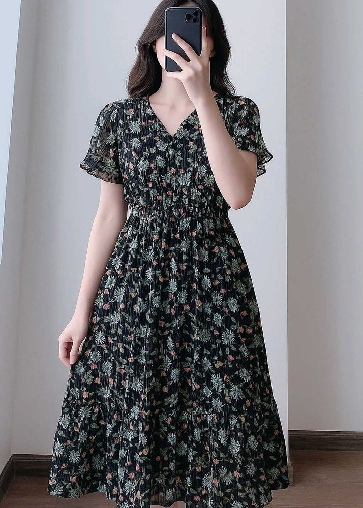 Floral Print Midi Dress