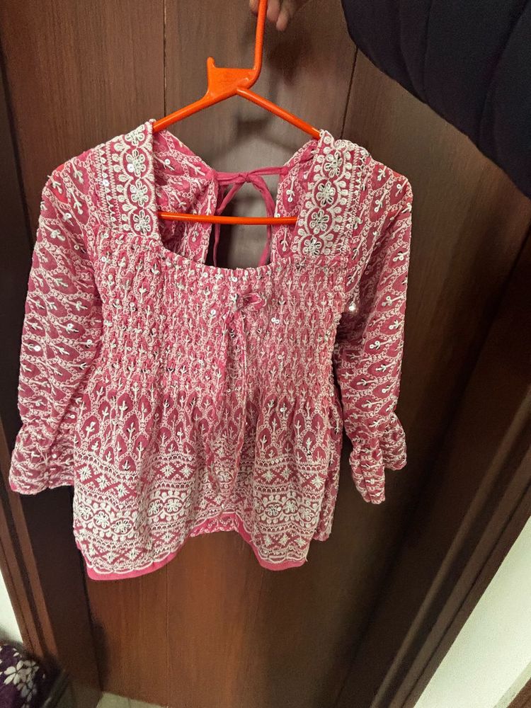 Pink Embellished Top