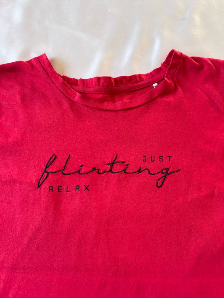 Red Solid T-shirt
