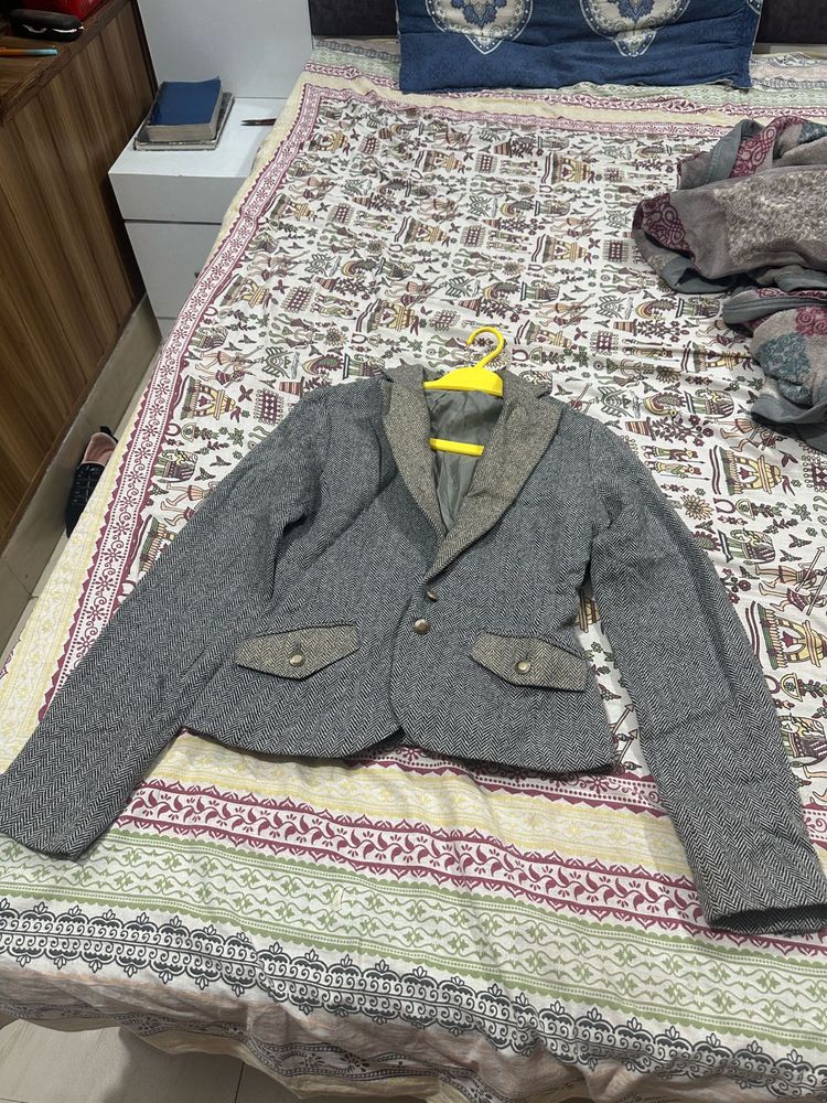 Gray Tweed Blazer