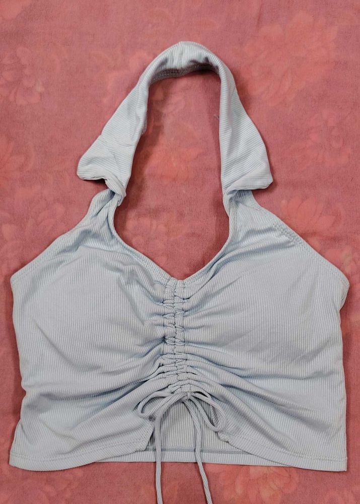 Blue Halter Top