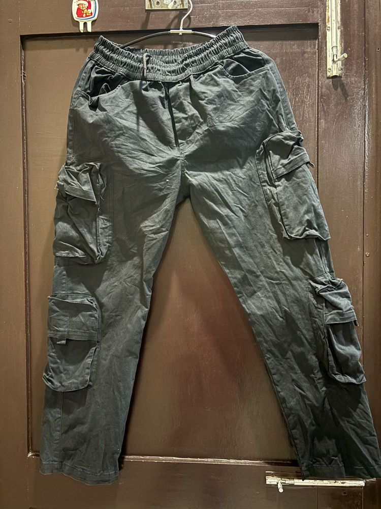 Vintage Style Cargo Pants Low Waist