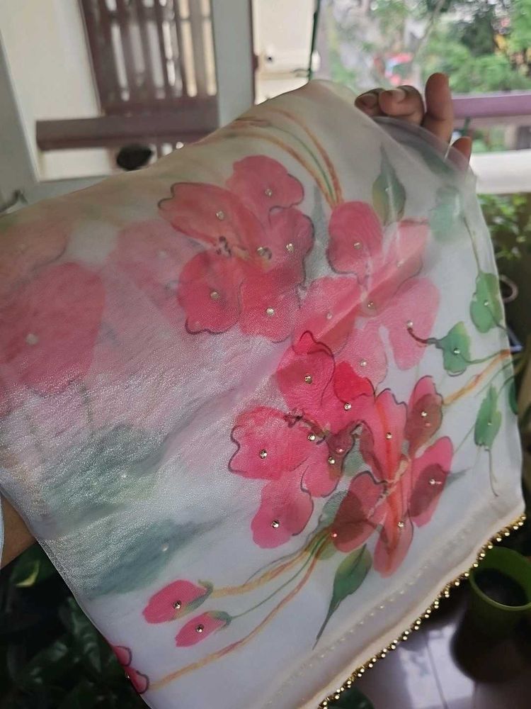 1 Minute  Beautil Organza Saree On Sale