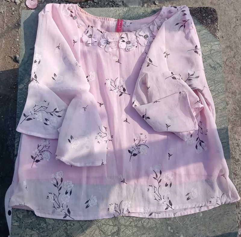 Floral Bell Sleeve Top