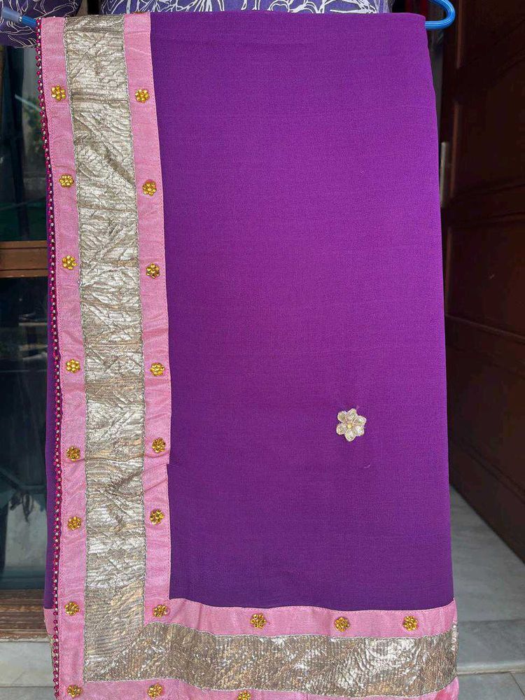 Elegant Purple Saree