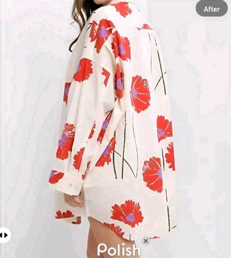 New with tag Korean Cute Sweet Floral Top