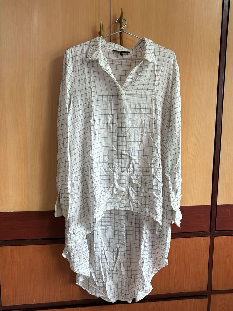 Vero Moda Checked Hi-Lo Tunic Top