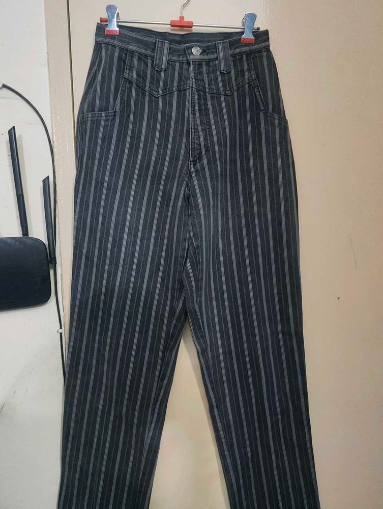 Striped Denim Jeans