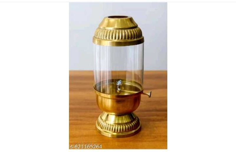 Brass &amp; Glass Oil Lamp