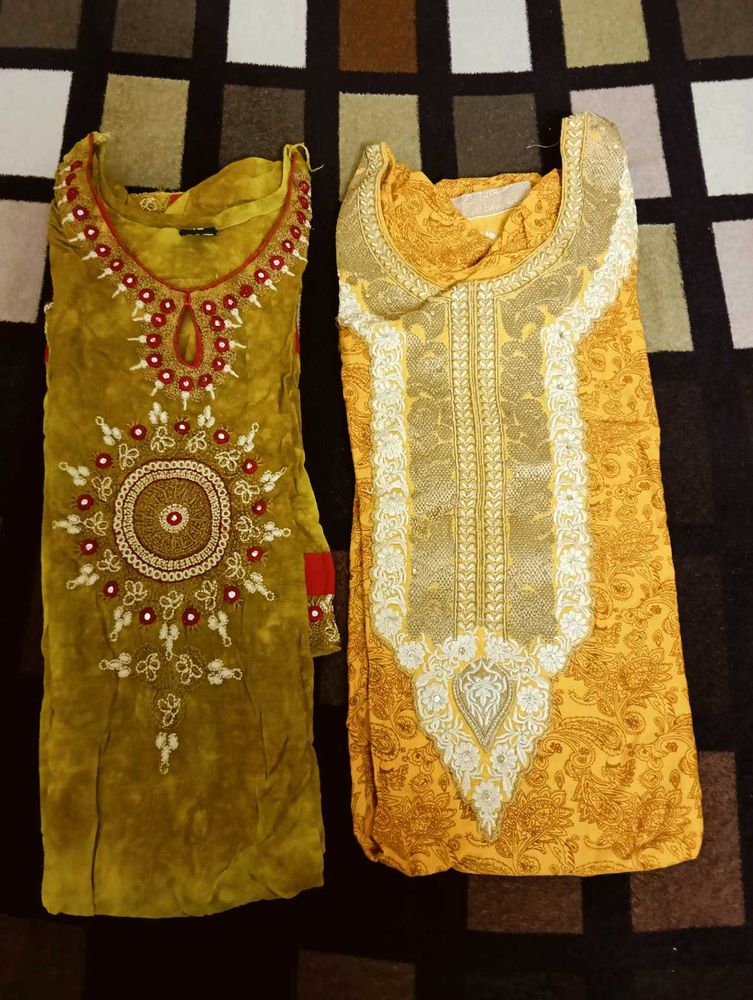 Combo Of Two Kurtis And One Suit Salwar