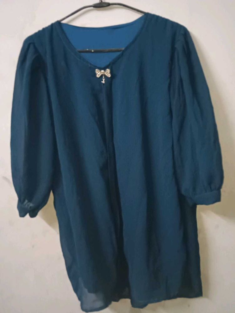 Elegant Blue Top