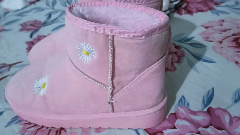 Pink Daisy Boots