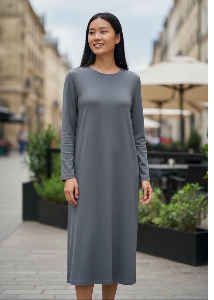 loose dress 2 tone color