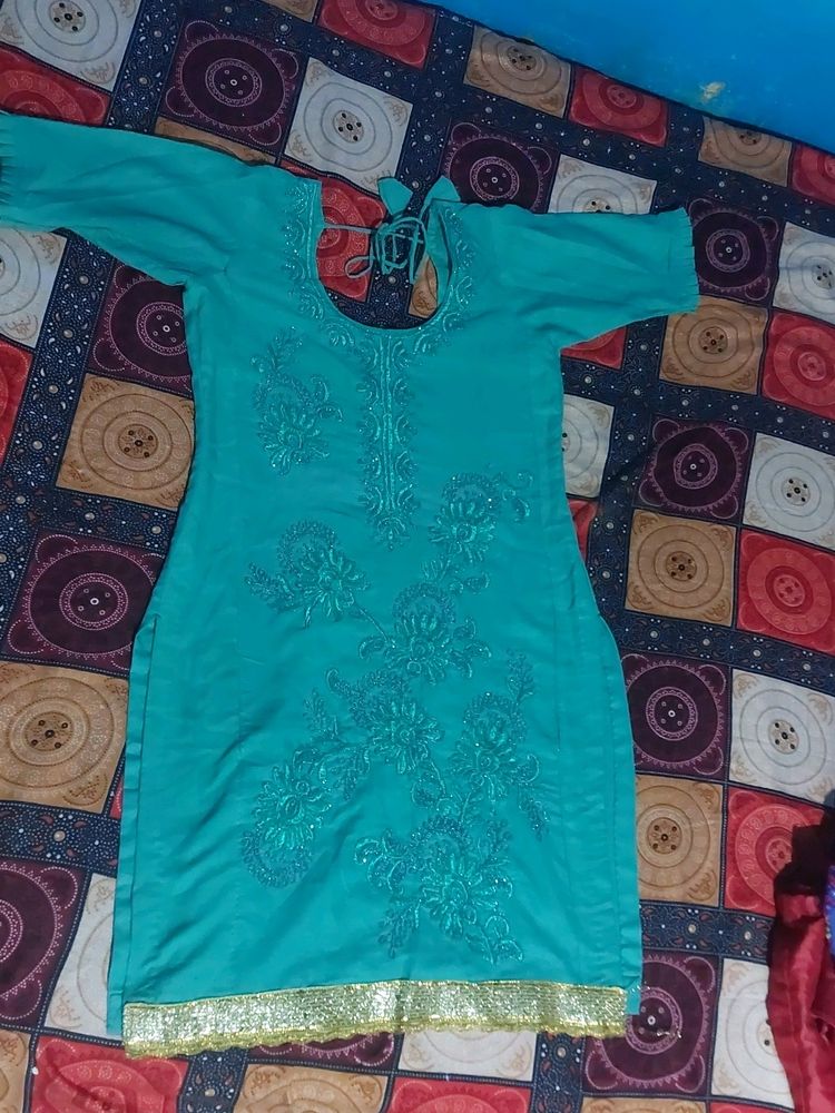 Sky Blue Suit For Girls