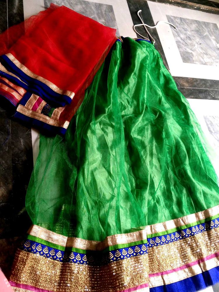 Green Lehenga ( Ghagra ) Set