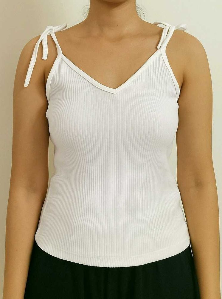 Ribbed Tie-Strap Tank
