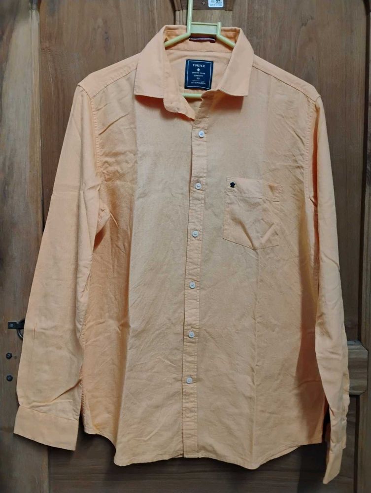 Turtle Light Orange Casual Shirt - Size 38