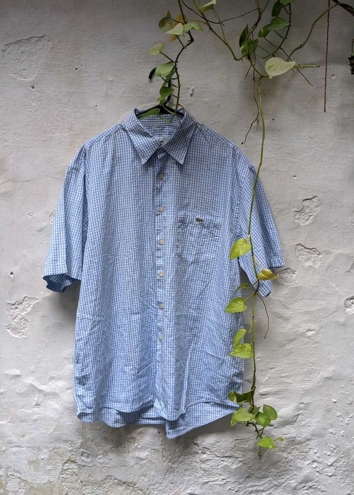 Lacoste Blue Checkered Shirt