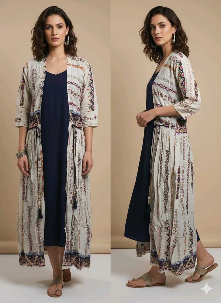 Elegant Ethnic Kurta with attched shrug