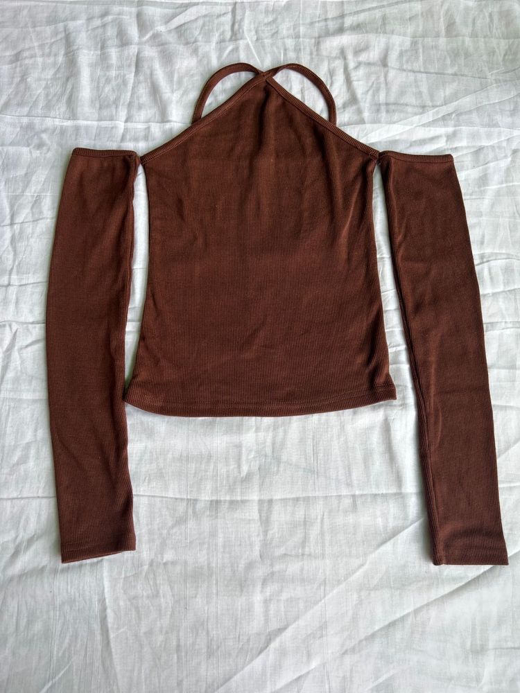 Halter Neck Fitted Cotton Top
