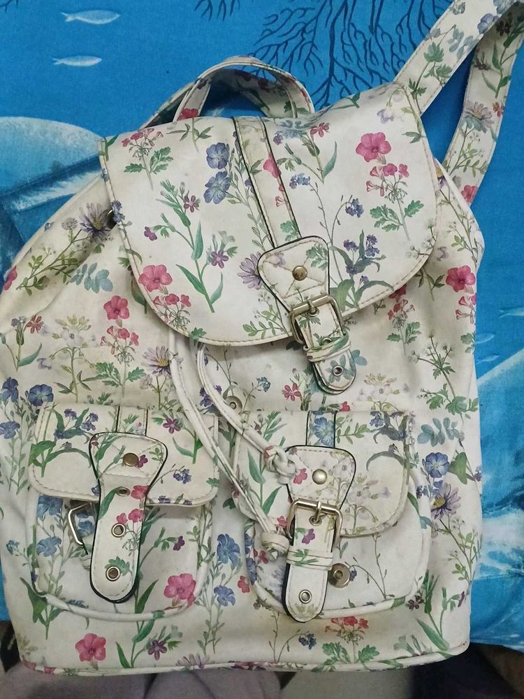 Floral Print Backpack