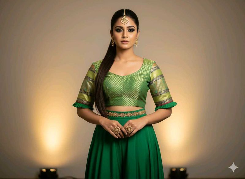 Green Ethnic Kurta Set