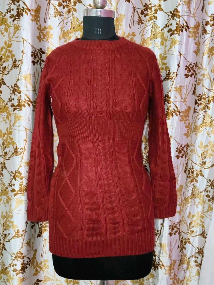Maroon Knit Sweater