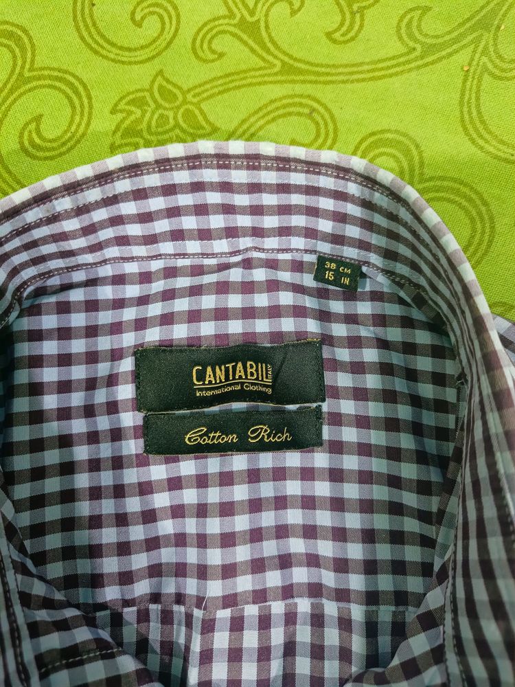Cantabil Original, Check Shirt, Excellent quality