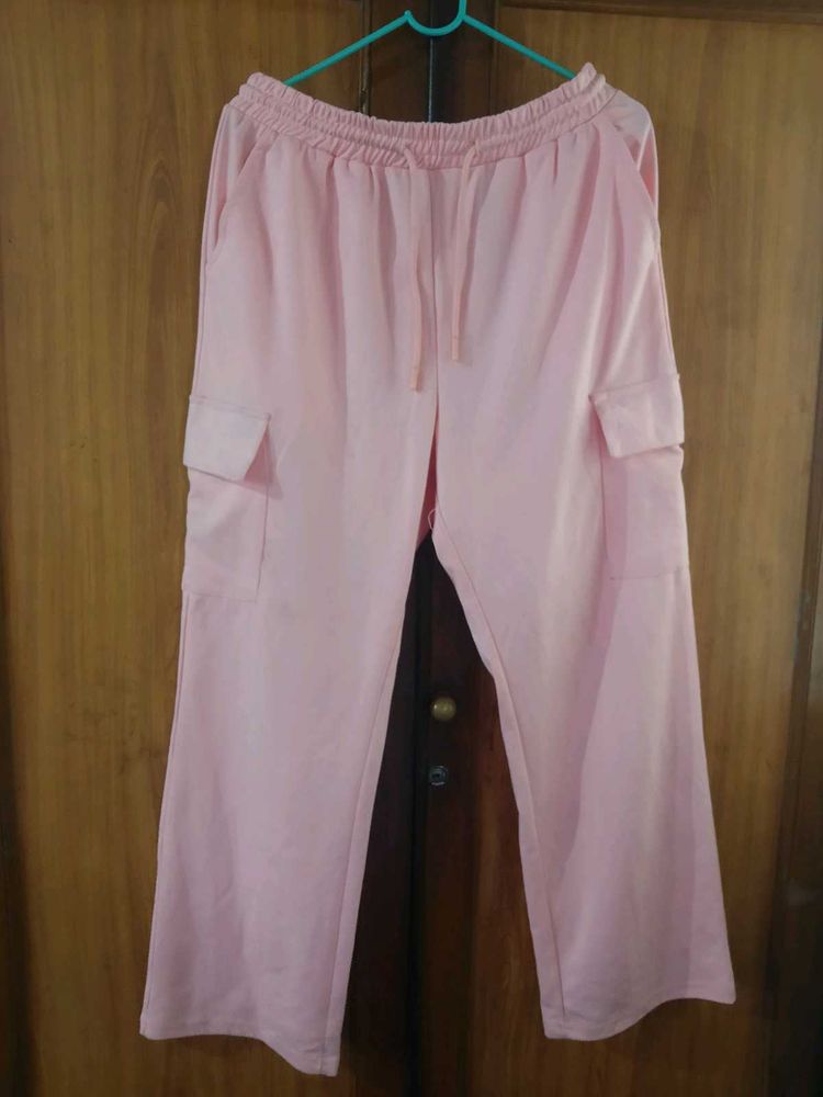 Pink Cargo Sweatpants