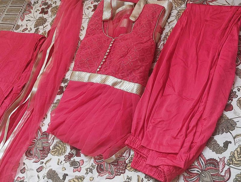 💃WOMEN PARTY WEAR SITCHED STRAIGHT DUPPATTA SET💃