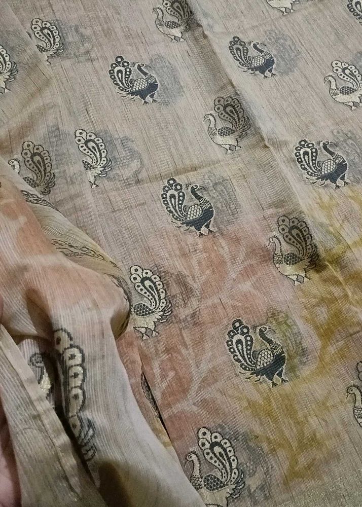 Peacock Print Saree
