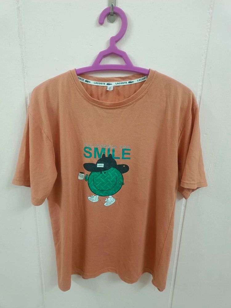 LACOSTE Smile Orange Unisex T Shirt
