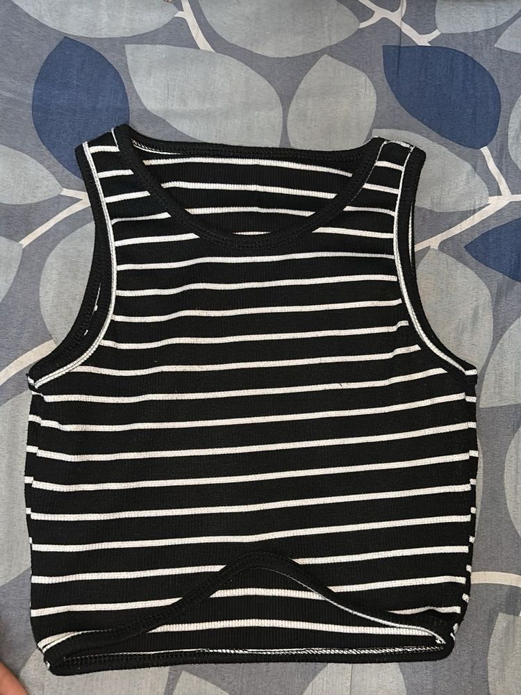 Striped Cropped Tank Top