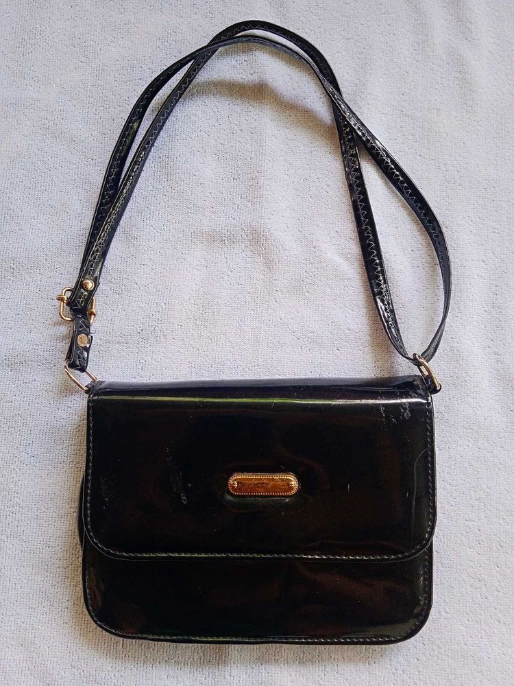 Black Patent Leather Bag