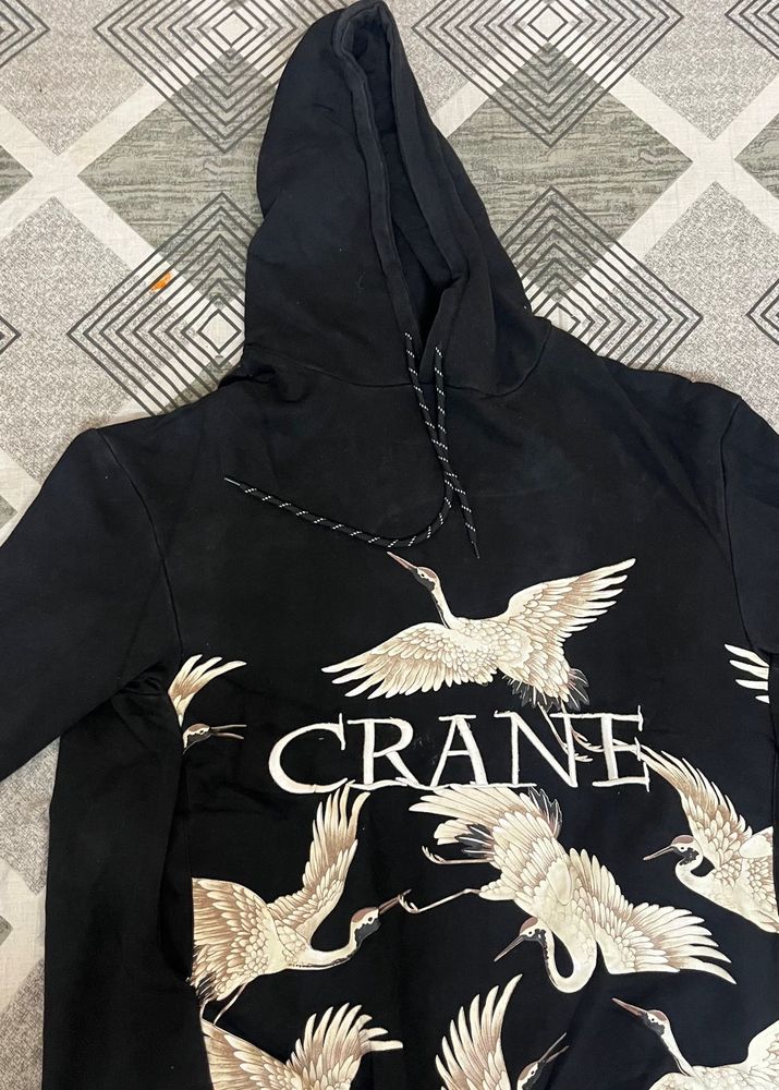 Crane Print Hoodie