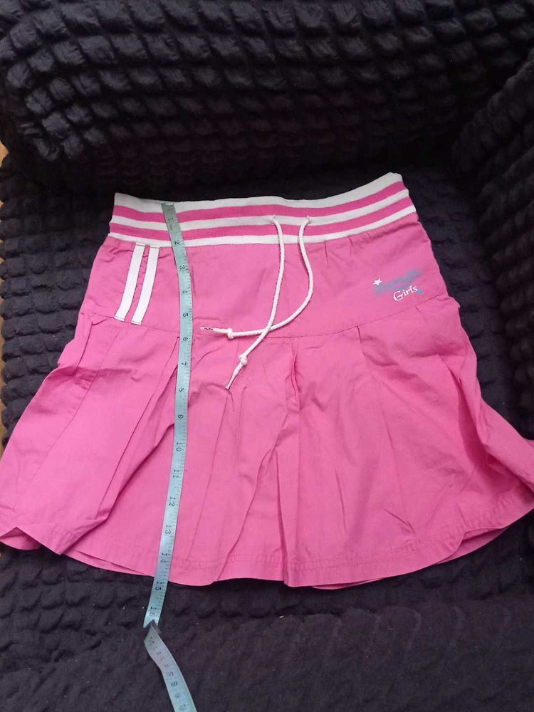 pleated cotton skirt