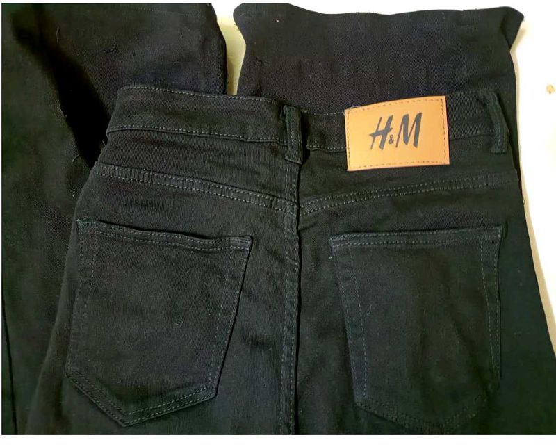 BLACK WIDE LEG JEANS