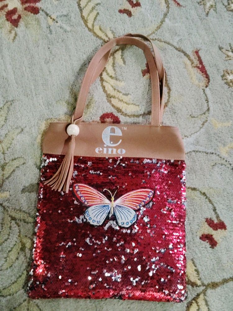 Fancy Synthetic Leather Shining handbag