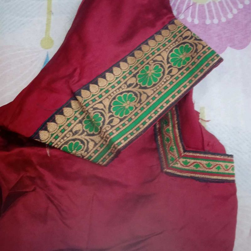 Maroon Readymade Blouse