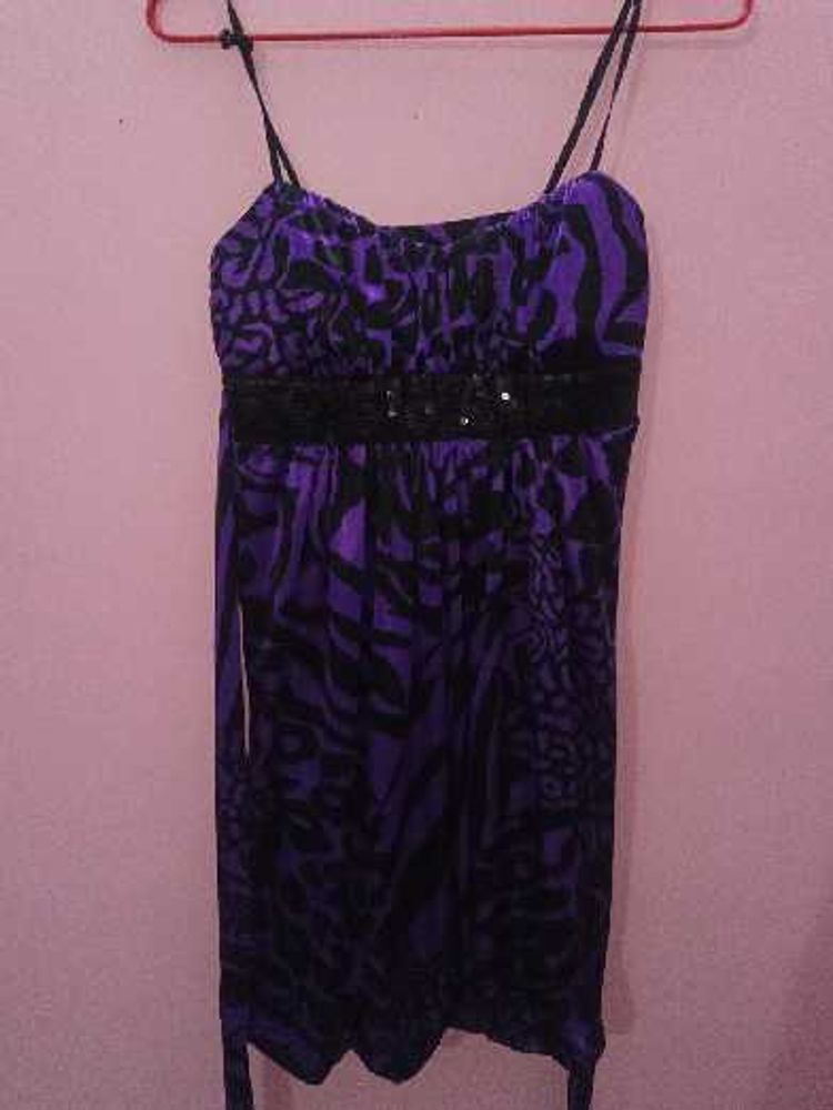 Purple Animal Print Dress
