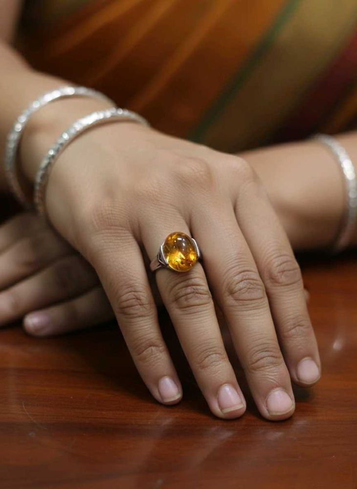 Amber Stone Ring
