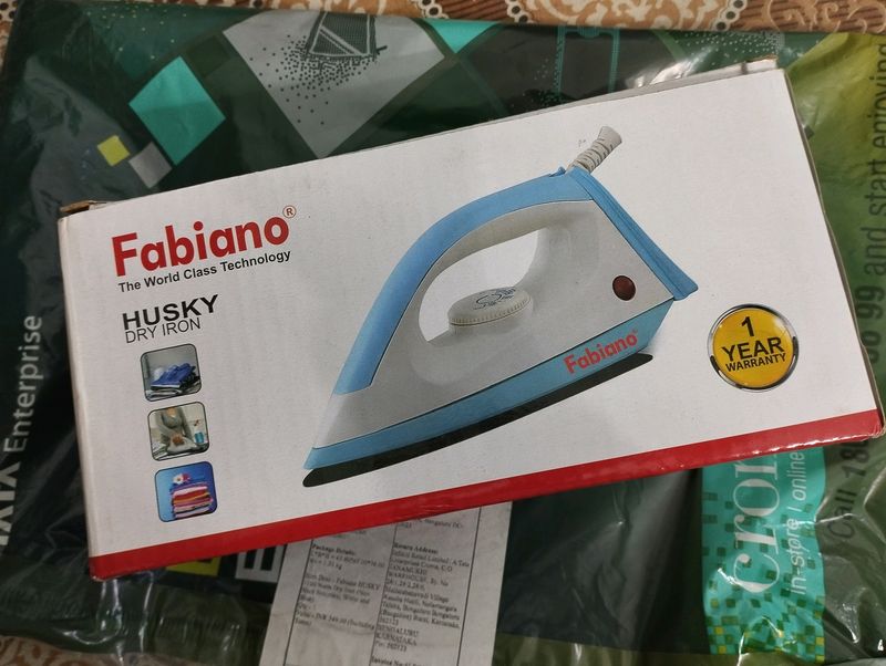🔥Fabiano HUSKY 1100 Watts Dry Iron Non Stick Sole