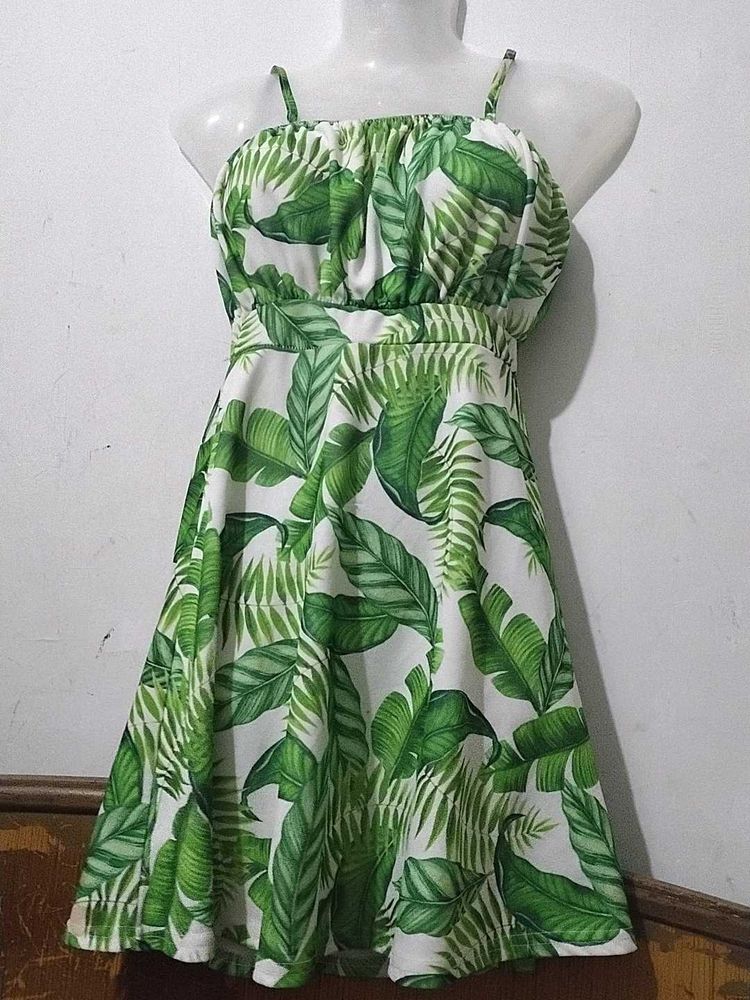 Tropical Print Mini Dress