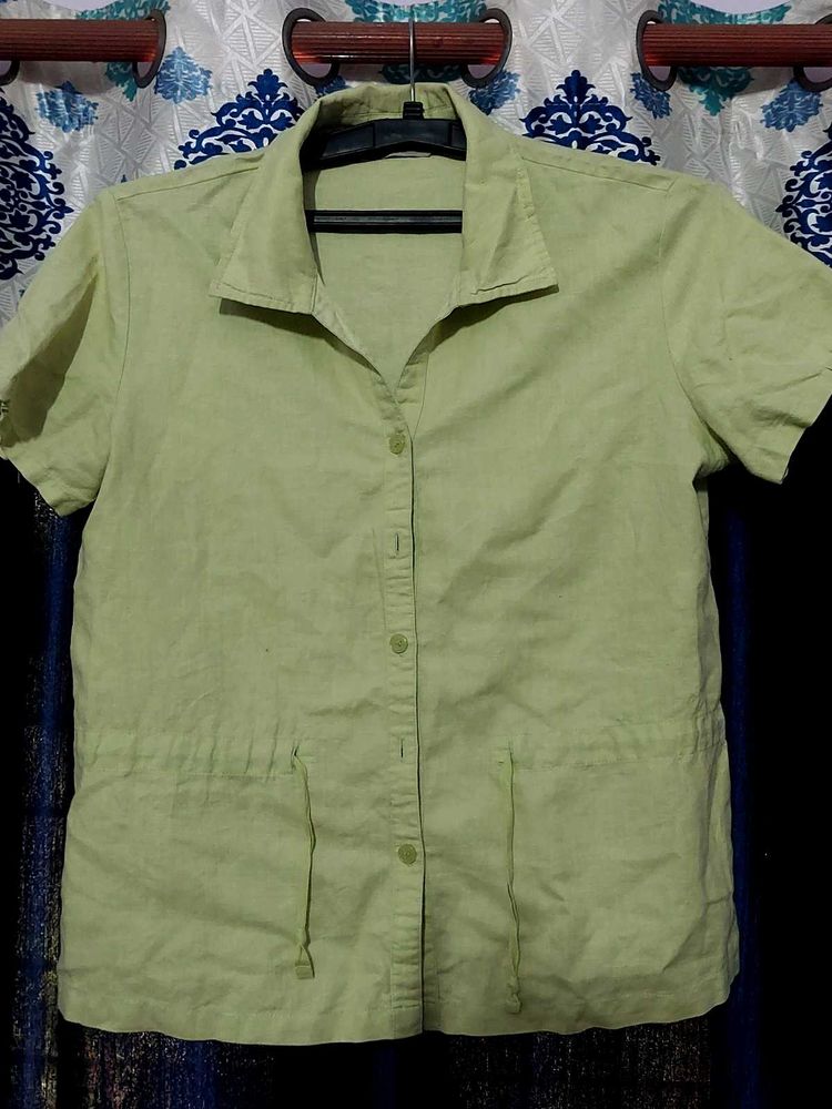 Green Button-Up Shirt