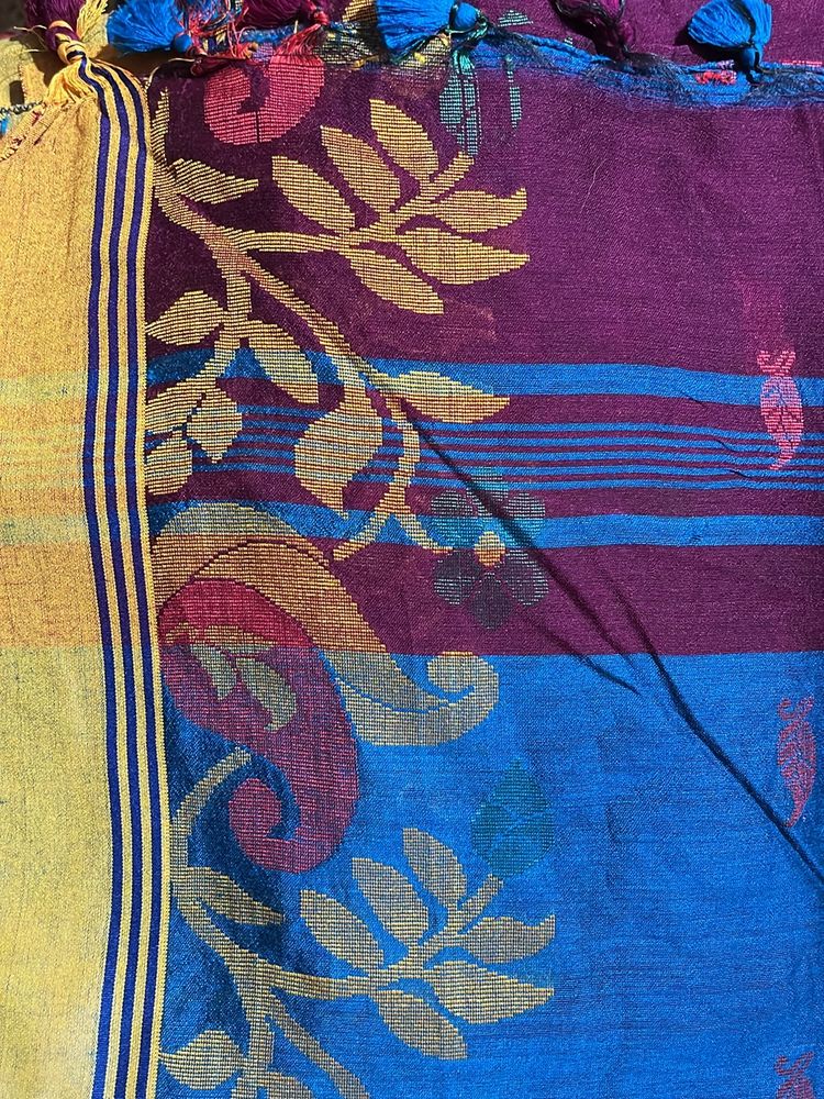 Light Bengal Cotton Handloom Saree