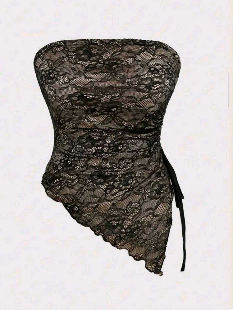 Black Lace Tube Top