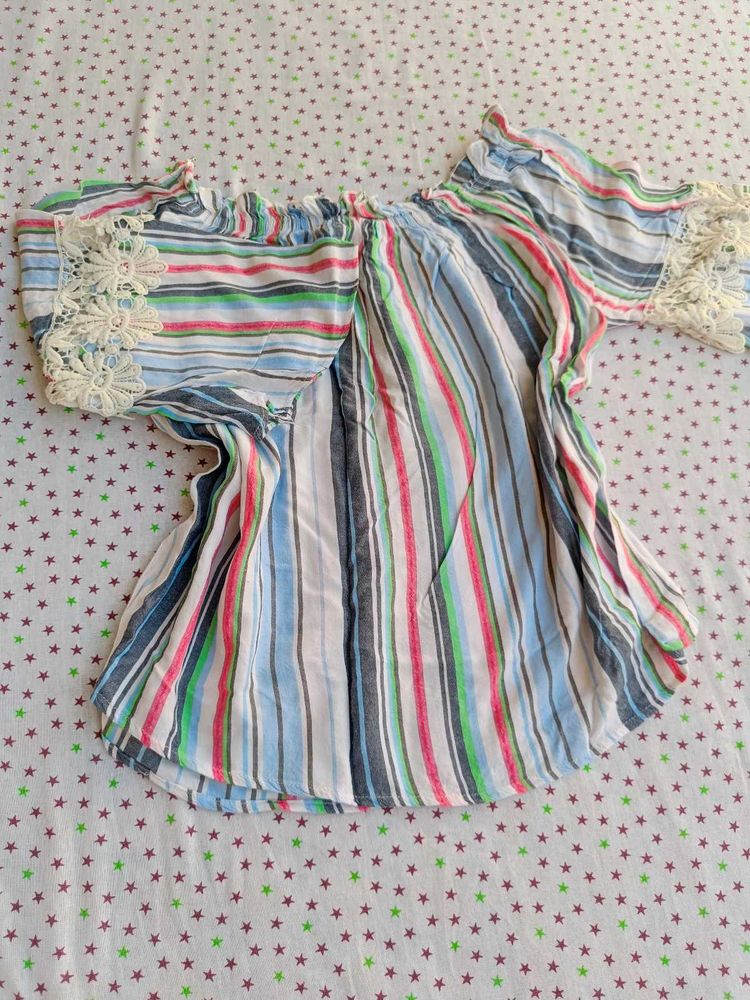 Striped Off-Shoulder Top