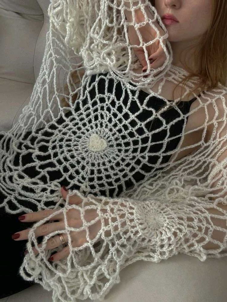 Aesthetic Crocheted Spiderweb Overtop