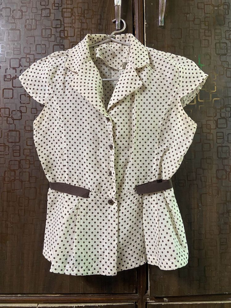 Korean Fix Waist Belt Top