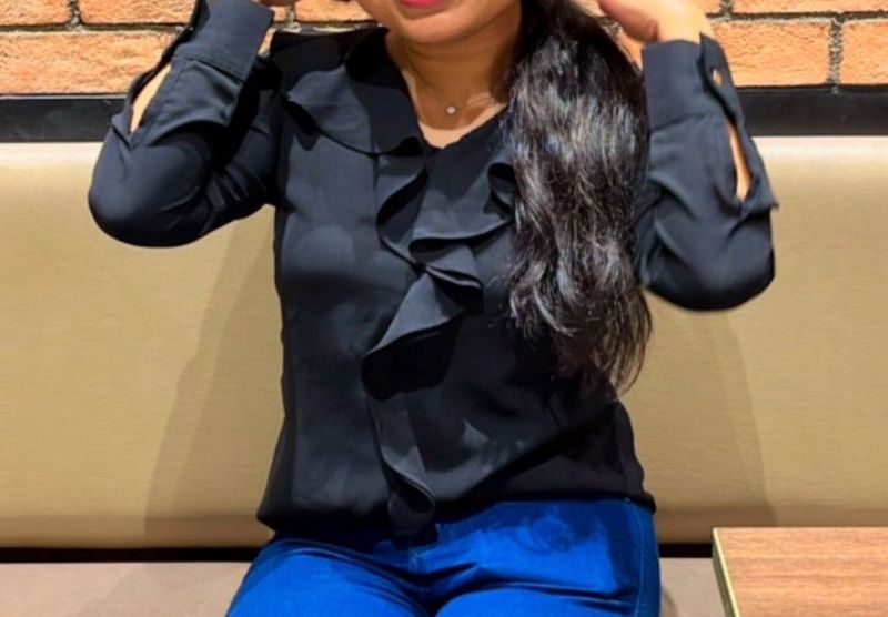 Women Formal Black Top